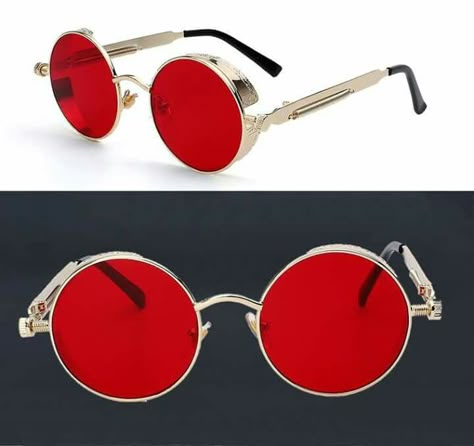 Are you into the Goth Life? Would you like fire red eyes during the cold darkness of winter?   Get these vintage red-eyed victorian style sunglasses for 50% off NOW!==>https://www.offerswipe.com/products/red-eye-gothic-sunglasses  Don’t forget to tag someone who might want red eyes too! Red Lensed Sunglasses, Victorian Sunglasses, Red Glasses Aesthetic, Gothic Sunglasses, Round Sunglasses Men, Circle Glasses, Funky Glasses, Red Glasses, Red Sunglasses