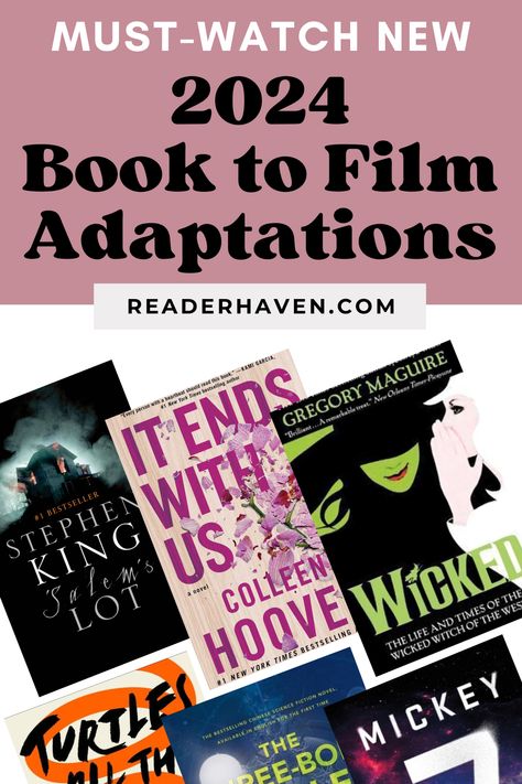 There are lots of new 2024 book to film adaptations to get excited about! Here are my most-anticipated new TV shows and 2024 movies based on books coming this year, including a Liane Moriarty TV series, a new Stephen King adaptation, and a movie adaptation of Wicked (the hit Broadway play)! Amor Towles, Movies Based On Books, 2024 Movies, New Tv Shows, Liane Moriarty, Wicked Witch Of The West, New Tv, Science Fiction Novels, Book Release