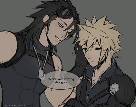 Cloud X Zack, Cloud Strife Advent Children, Final Fantasy Funny, Final Fantasy Vii Cloud, Final Fantasy Sephiroth, Zack Fair, Crisis Core, Final Fantasy Cloud, Advent Children