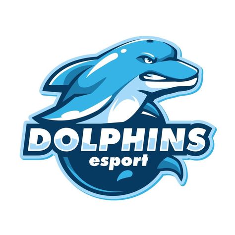 Angry Dolphin esport logo isolated on white background for team sport and gaming Mami Dolphins Logo, Dolphin Mascot, Dolphin Graphic, Dolphin Design, Dolphins Football, Sport Logos, Background White, New Backgrounds, Sports Logo