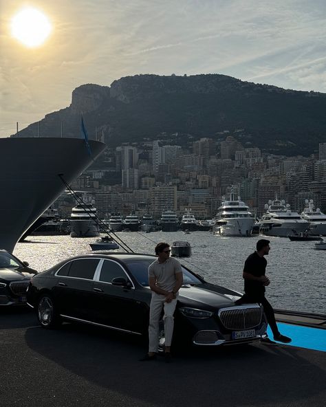 Great views at the Monaco Yacht Show with @mercedesmaybach Old Money Yacht, Monaco Outfit, Lavish Aesthetic, Succession Aesthetic, Posh Lifestyle, Old Money Luxury, Success Aesthetic, Monaco Yacht, Aesthetic Old Money