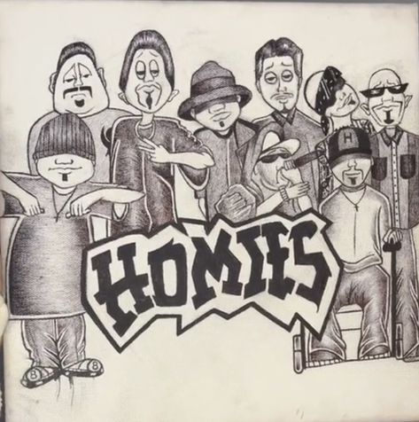 The Homies Drawings, Homies Drawing Easy, Chicano Coloring Pages, Chicana Art Tattoo, Spm Drawing, Low Rider Drawings Easy, Homies Characters Drawing, Chicana Art Drawing Easy, Chicana Drawings Easy