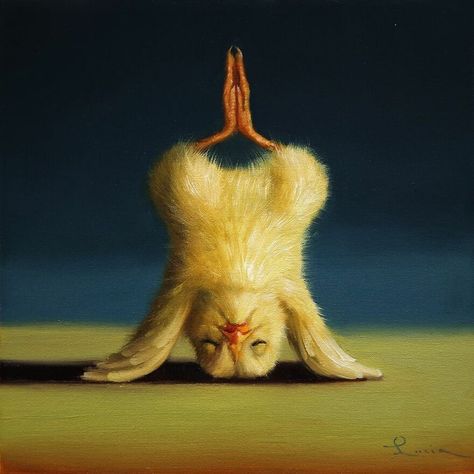 Render Art, Headstand Yoga, Lucia Heffernan, Yoga Poster, Tree Pose, Animal Wall Decor, Pose Yoga, Cute Paintings, Arte Animal