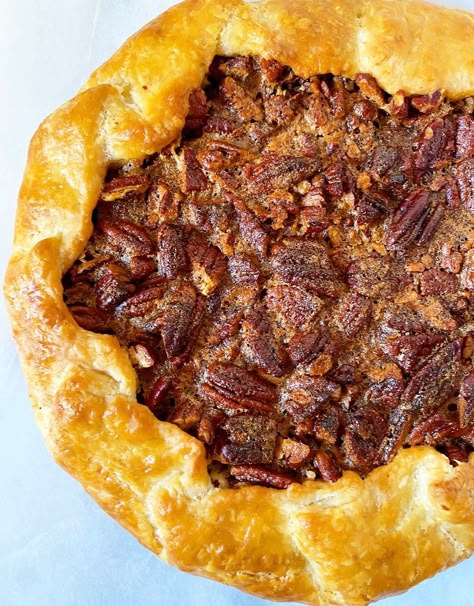 Pecan Galette | e2 bakes brooklyn Pecan Pie Galette, Thanksgiving Galette, Gallete Recipe, Galette Recipe Desserts, Pecan Galette, Rustic Galette, Rustic Tarts, Galette Recipes, Best Pecan Pie