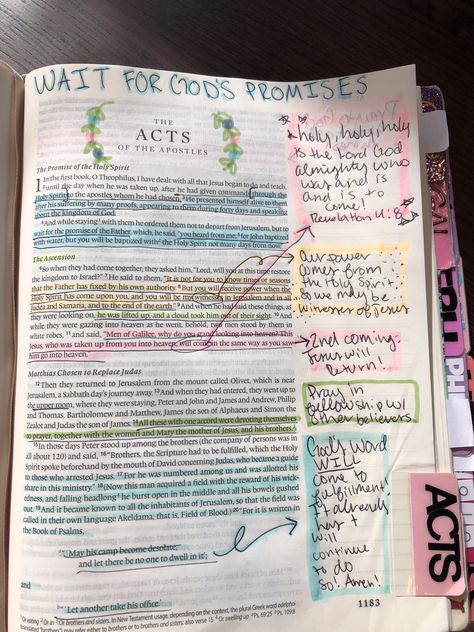 Acts chapter 1 💓 loved my Bible study today! #biblejournaling #biblestudy Acts Chapter 2 Journaling, The Book Of Acts Bible Study, Book Of Acts Bible Study, Acts Bible Journaling, Run To God, Bible Goals, Acts Bible, I Am The Creator, Motivate Others