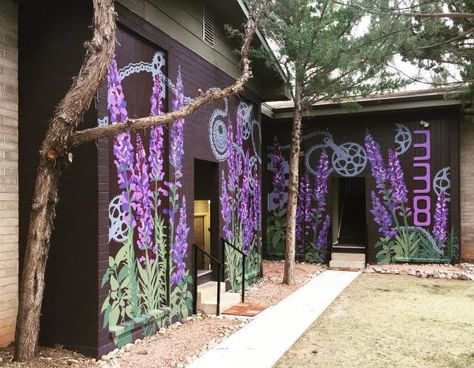 Lavender Mural, Mural Fence, Indoor Mural, Show Goats, Mural Paintings, Purple Sage, Flower Mural, Custom Wall Decor, Mural Ideas