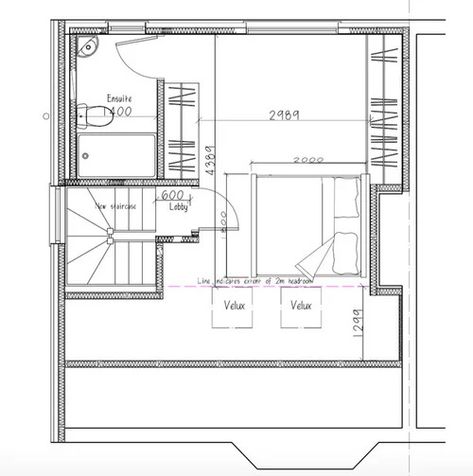 Loft Conversion Layout (Hip to Gable 1930s house) | Houzz UK Loft Extension Floorplan, 1930 Loft Conversion, Hip To Gable Loft Conversion, Loft Conversion Ideas Layout Floor Plans, Loft Conversion Floor Plan, Loft Conversion Before And After, Loft Conversion Uk, Loft Conversion Hip To Gable, Loft Conversion Ideas Layout