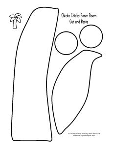 Chicka Chicka Boom Boom tree cutout. This is a great template for my Top Bananas tree! Chicka Chicka Boom Boom Coloring Page, Chika Chika Boom Boom, Chicka Boom Boom Tree, Chicka Chicka Boom Boom Tree, Chicka Chicka Boom Boom Activities, Tree Cutout, Lois Ehlert, Chicka Chicka Boom Boom, Chicka Chicka