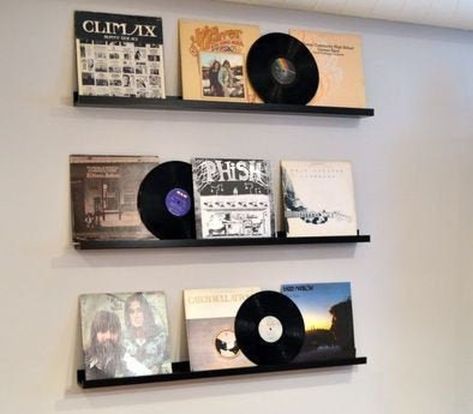 Vinyl shelfvinyl shelvesVinyl WallVinyl record shelfledge | Etsy Ikea Picture Ledge, Vinyl Record Shelf, Vinyl Record Display, Record Room, Vinyl Display, Lp Storage, Album Storage, Record Display, Old Records