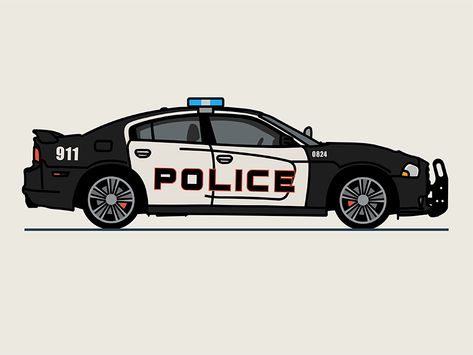 Police Charger Wheels Illustration, Fire Truck Drawing, Motorbike Illustration, Traffic Police, Cool Car Drawings, Car Icons, Truck Coloring Pages, Car Illustration, Car Sketch