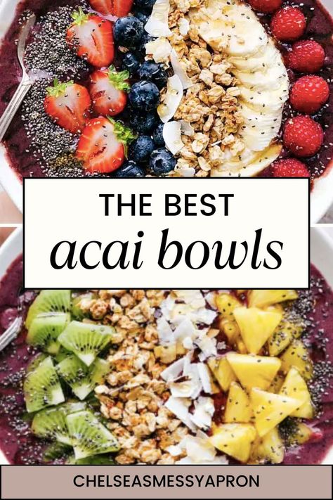 verything you need to know to make your own Acai Bowl Recipe from home!  With four different recipe variations, products and ingredient suggestions (for the bowls AND the toppings), and all the best tips and tricks, this is your one-stop-shop Acai Bowl read. Acia Bowls Diy, Make Your Own Acai Bowl, Acia Bowls, Acai Bowl Recipe Easy, Acai Bowl Recipe, Bowl Recipes Easy, Passionfruit Recipes, Acai Bowls Recipe, Acai Bowls