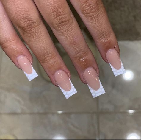 Cute Baddie Nails Short White, White French Tip Nails Square, White Tip Acrylic Nails, Grad Nails, Brown Acrylic Nails, Acrylic Toe Nails, Drip Nails, White Acrylic Nails, French Tip Acrylic Nails