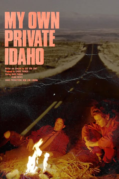 Gods Own Country Poster, My Own Private Idaho Poster, My Own Private Idaho Aesthetic, My Own Private Idaho Wallpaper, River Phoenix Keanu Reeves, Keanu Reeves News, Private Idaho, College Poster, My Own Private Idaho