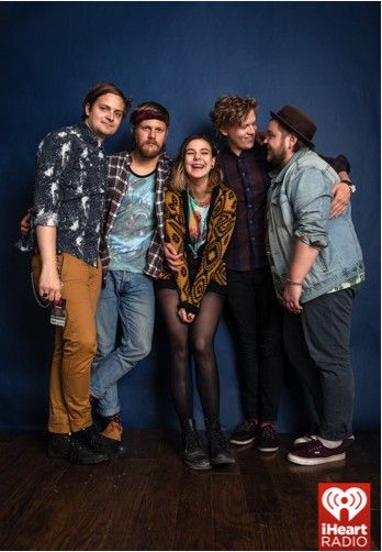 June 6 - Of Monsters and Men posing for a photo before they perform as part of the iHeartRadio LIVE Coca-Cola Summer Series.  Photo Credit: Roger Kisby I Monster Band, Friends With The Monsters Albany Walker, Happy Monster Band, My Singing Monsters Composer Island, Men Posing, Misfits Podcast, Folk Band, Of Monsters And Men, Summer Series