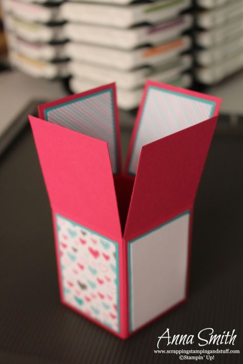 Card in a Box Tutorial Card In A Box Tutorial, Explosion Cards, Box Cards Tutorial, Exploding Box Card, Craft Home Decor, Box Tutorial, Pop Up Box Cards, Card Folds, Bear Hugs