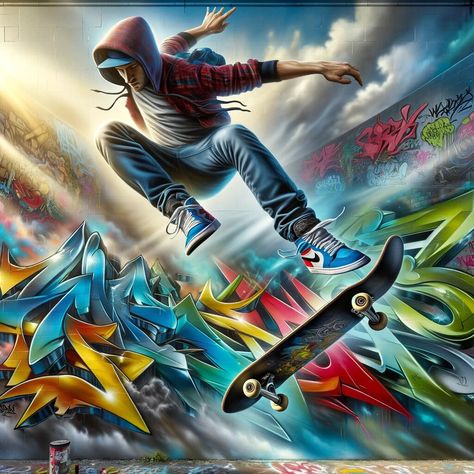 Explore our Passion Collection featuring vibrant Graffiti Canvas Art at Homearthaven.com. Bring the street art charm to your living space. 🖌️💥 #UrbanArtistry #GraffitiCanvas #passion #streetartist #ArtHaven #WallArtRevolution #GraffitiDecor #graffitiartwork #graffitiart #WallArt #CanvasArt Skateboard Mural, Real Graffiti, Graffiti Canvas Art, Hyper Real, Colorful Graffiti, Graffiti Canvas, Graffiti Artwork, Skateboarder, Vibrant Energy