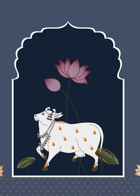 Wallpaper For Interior, Indian Cow, Painting For Wall Decor, Wall Decor Indian, Painting For Wall, Cow Art Print, Cow Wallpaper, Pichwai Painting, Modern Indian Art