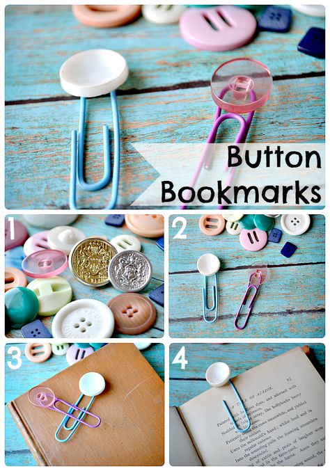 The Life of Jennifer Dawn: 5 Fabulous Button Crafts Self Business Ideas, Button Bookmarks, Awana Crafts, Crafting With Friends, Self Business, Jewelry For Beginners, Simple Arts And Crafts, Visiting Teaching Ideas, Bookmarks Ideas