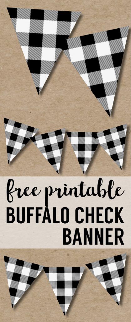 Buffalo Plaid Banner Printable {Lumberjack Party Decor}. Black and White buffalo check banner for a birthday party, baby shower, Christmas, or home decor. #papertraildesign #buffaloplaiddecorations #buffalocheck #birthdayparty Lumberjack Party Decor, Lumberjack Party Decorations, Trendy Party Decor, Lilo Und Stitch, Baby Shower Christmas, Lumberjack Party, Buffalo Plaid Decor, Banner Printable, Decor Black And White