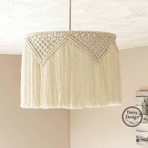 Bohemian Ceiling, Lampshade Macrame, Boho Lampshade, Nursery Chandelier, Macrame Lampshade, Macrame Lamp Shade, Tassel Chandelier, Macrame Chandelier, Macrame Lamp