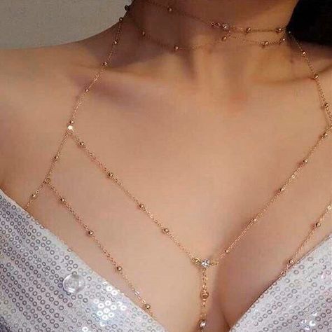 Jóias Body Chains, Womens Diamond Necklace, Real Diamond Necklace, Body Chains, Fancy Necklace, Fancy Jewelry, Body Chain Jewelry, Fantasy Jewelry, Girly Jewelry