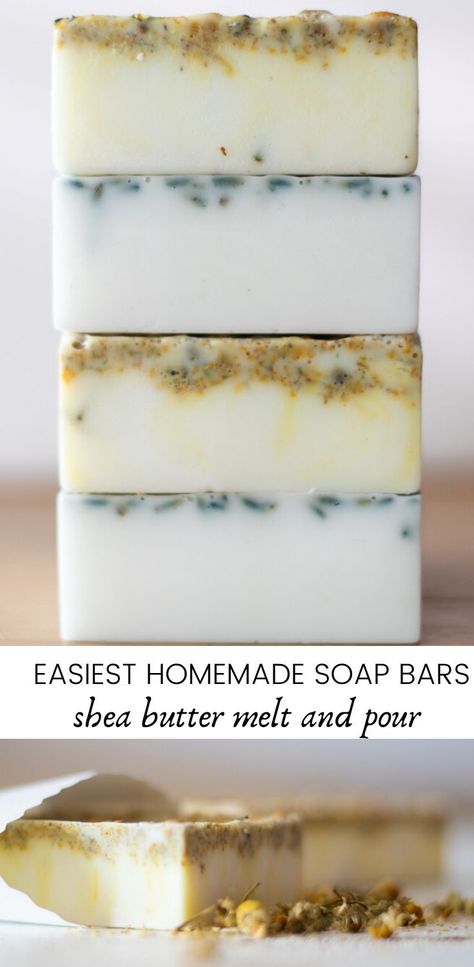 Soap Bar Recipe, Homemade Soap Recipe, Shea Butter Soap Recipe, Melt And Pour Soap Base, Natural Soaps Recipes, Homemade Soap Bars, Diy Soap Bars, Easy Soap Recipes, Diy Soap Recipe