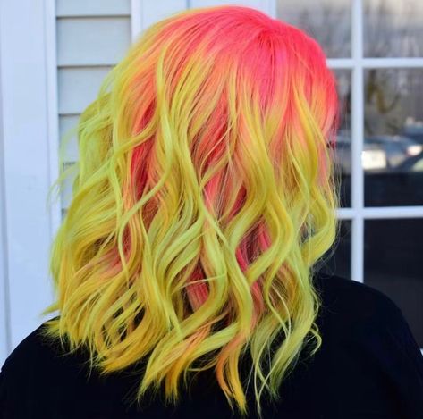 ☀️ Summer Hair Care Must-Haves: Keep Your Rainbow Hair Looking Fresh ☀️ Hair Color Ideas Orange, Dye Hair Color Ideas, Hair Color Ideas Bright, Fox Hair Dye, Dramatic Hair Colors, Yellow Hair Color, Summer Hair Care, Dramatic Hair, Latest Hair Color