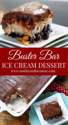 Buster Bar Ice Cream Dessert, Buster Bar, Buster Bars, Dessert Crepes, Smores Dessert, Dessert Halloween, Banana Split Dessert, Salted Peanuts, Coconut Dessert