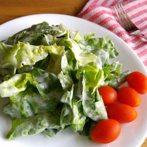 Homemade Sour Cream Salad Dressing Just like Oma Sour Cream Salad, Cream Salad Dressing, Salad Dressing Recipes Balsamic, Recipes With Sour Cream, German Salad, German Salads, Sour Cream Dressing, German Side Dishes, German Cucumber Salad