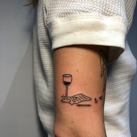 ☻ hand-poked tattoos ☻ on Instagram: “A sweet n’ simple custom still life for @moonlight_smile___ 🌙 thanks angel!! Continuing the line from a beautiful @scratch.pepper form 〰️” Still Living Tattoo, Cocktail Fine Line Tattoo, Fine Line Wine Glass Tattoo, Tiny Martini Glass Tattoo, Linework Fish Tattoo, Still Life Tattoo, Hand Poked Tattoo, Life Tattoos, The Line