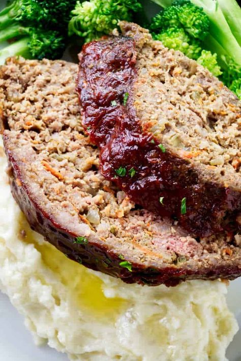 This pork and beef meatloaf has a blend of sweet and savory for a delicious twist to a classic recipe. You might be surprised by one of the ingredients. Ground Pork Meatloaf, Chipotle Meatloaf, Veal Meatloaf, Pork And Beef Meatloaf, Sausage Meatloaf, Ground Beef Meatloaf, Traditional Meatloaf Recipes, Pork Meatloaf, Beef Meatloaf Recipes