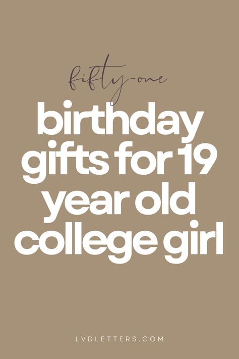 These gifts for 19 year old girls are exactly what I was looking for! My cousin's 19th birthday is coming up and I had no idea what she would want. 19 Birthday Ideas Gift, 19 Gifts For 19th Birthday, 19th Birthday Gift Ideas For Best Friend, What To Get For My Birthday, 19th Birthday Gifts For Her, What Should I Ask For My Birthday, 19th Birthday Present Ideas, 19th Birthday Ideas For Her, 19 Birthday Gift Ideas