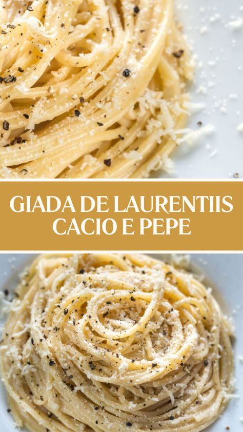 Giada De Laurentiis Cacio E Pepe Pasta Dishes Linguine, Easy And Delicious Pasta Recipes, Giada Alfredo Sauce Recipe, Giadzy Recipes Pasta, Creamy Butter Pasta, Rustic Pasta Recipes, Pasta Ideas Recipes, Giada Vodka Sauce, The Best Pasta Sauce