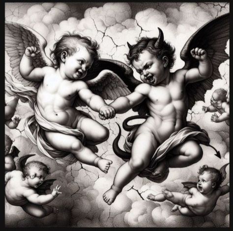 Angels Back Tattoo, Little Angel Tattoo, 92 Tattoo, Cherubim Angels Tattoo, Cherub Angel Tattoo, Cherub Tattoo Designs, Christus Tattoo, Angels Tattoo, Cherub Art