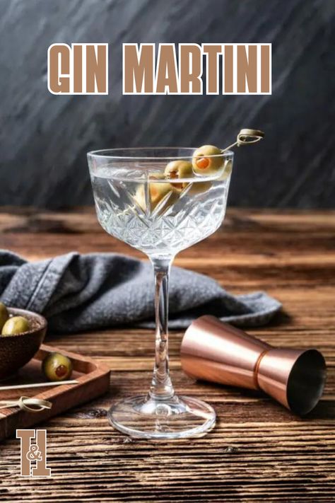 The original, classic and timeless cocktail that all other martinis were born from. Gin Martini Recipes, Gin Martini, Martini Recipe, Dry Vermouth, Martini Recipes, Gin Cocktails, Refreshing Cocktails, Vermouth, Cocktail Glass