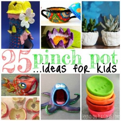 Pinch Pot Ideas, Spring Math Activities, Clay Pinch Pots, Clay Lesson, Yellow Crafts, Potted Christmas Trees, Clay Crafts For Kids, Hobbies For Kids, Pinch Pot