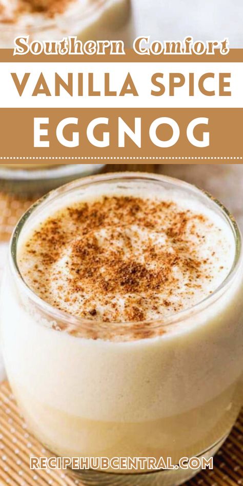 The holidays are a great time to enjoy creamy eggnog. The Southern Comfort Vanilla Spice Eggnog Recipe makes this classic drink even better. Eggnog Recipe With Alcohol, Egg Nog Recipe Easy, Whipped Egg Whites, Classic Eggnog, Eggnog Recipe Homemade, Spiced Eggnog, Easy Eggnog, Homemade Eggnog, Diy Easy Recipes