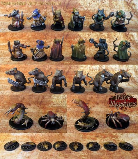 Mice and Mystics Mice And Mystics, Miniatures Painting, Painting Miniatures, Painted Miniatures, Custom Toys, Dice Games, Fantasy Miniatures, Mini Paintings, Fantasy Games