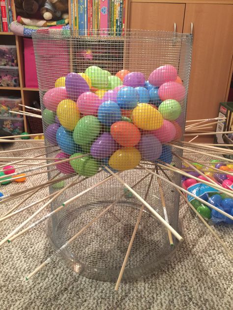 Candy Filled Easter Egg Kerplunk Game Easter Night Ideas, Easter Party School Ideas, Easter Punch Game, Spring Classroom Party Games, Toddler Easter Games, Games For Easter Parties, Easter Classroom Games, Work Easter Egg Hunt Ideas, Easter Classroom Party Ideas