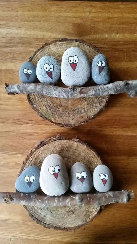 Tre Kunst, Art Pierre, Painted Rocks Diy, Rock Painting Patterns, Rock Painting Designs, Stone Crafts, Rock Painting Art, Nature Crafts, Rock Crafts