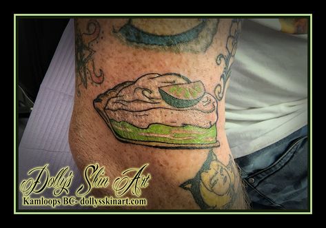 Pie Tattoo, Tattoo Colour, Colour Tattoos, Lime Pie, Key Lime Pie, Skin Art, Key Lime, Color Tattoo, Arm Tattoo