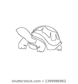 Tortoise Sketch, Tortoise Tattoo, Big Turtle, Turtle Tattoo Designs, Family Tattoo Designs, Single Line Drawing, Turtle Tattoo, Drawing Vector, One Line Drawing