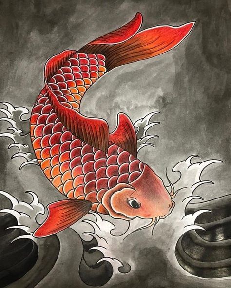 Coy Fish Tattoos, Drawings Photos, Koi Tattoo Design, Coy Fish, Koi Fish Drawing, Skull Sleeve Tattoos, Pyrography Patterns, Koi Art, Koi Tattoo