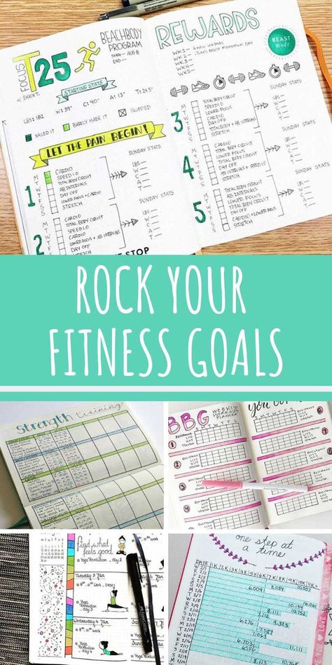 Fitness Bullet Journal, Bullet Journal Health, Training Journal, Goals Bullet Journal, Fitness Trackers, Health Journal, Journal Ideas Pages, Vegan Fitness, Bullet Journal Inspo