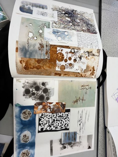 A Level Textiles Sketchbook, Textile Sketchbook, A Level Sketchbook, Fashion Sketchbook Inspiration, Sketchbook Layout, Textiles Sketchbook, A Level Textiles, Growth And Decay, Art Alevel