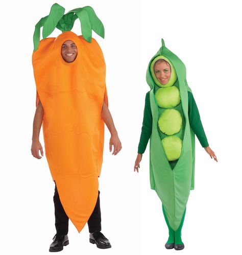 Peas and Carrot Couples Costumes! ♥ Couples Halloween Fancy Dress, Vegetable Costumes, Funny Couple Halloween Costumes, Peas And Carrots, Costumes Dresses, Valentines Couple, Funny Couple, Couples Halloween, Halloween Fancy Dress