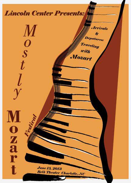 Poster Design | Mostly Mozart on Behance Posters For Music Events, Orchestra Poster Design Classical Music, Music School Poster, Classic Music Poster, Mozart Poster, Orchestra Design, Music Event Poster Design, Orchestra Poster, Music Event Poster