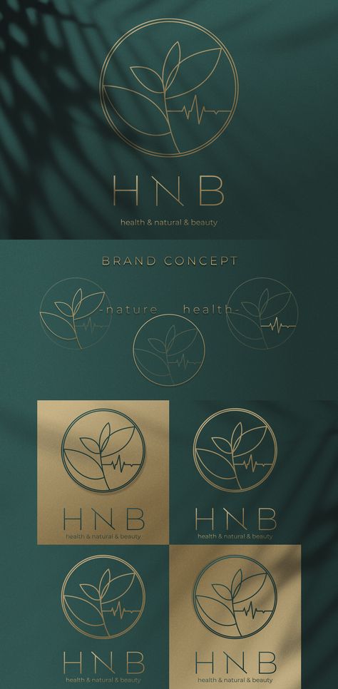 Green And Gold Logo Design, Green Gold Logo Design, Emerald Logo Ideas, Green And Gold Branding Color Palettes, Logo Colour Ideas, Green And Gold Website Design, Branding Design Luxury, Logo Green Design, Green Logo Design Ideas