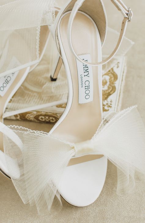 Jimmy Choo Heels Wedding, Bride Shoes Wedding Heels, Bellas Wedding, Wedding Shoes Bow, Shoes Wedding Heels, Bride Stuff, Dream Wedding Shoes, Heels Jimmy Choo, Jimmy Choo Wedding Shoes