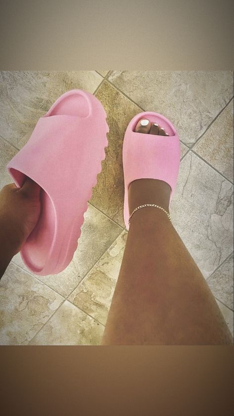 Yeezy Slides Pink, Amazon Yeezy Slides, Pink Yeezy Slides Outfit, Pink Yeezy Slides, Pink Slides Outfit, Yeezy Slides Outfit Women, Pink Yeezy, Pink Nike Slides, Yeezy Slides Outfit